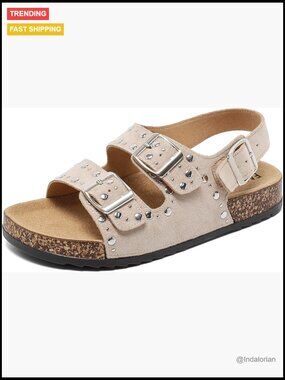 Women's Sandals with Soft Cork Footbed & Memory Foam Insole